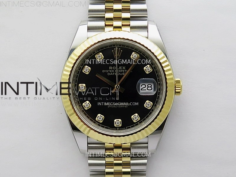 DateJust 41mm 126333 904 SS YG AR+F 1:1 Black Dial Diamond Markers On SS YG Jubilee Bracelet DD3235 V2