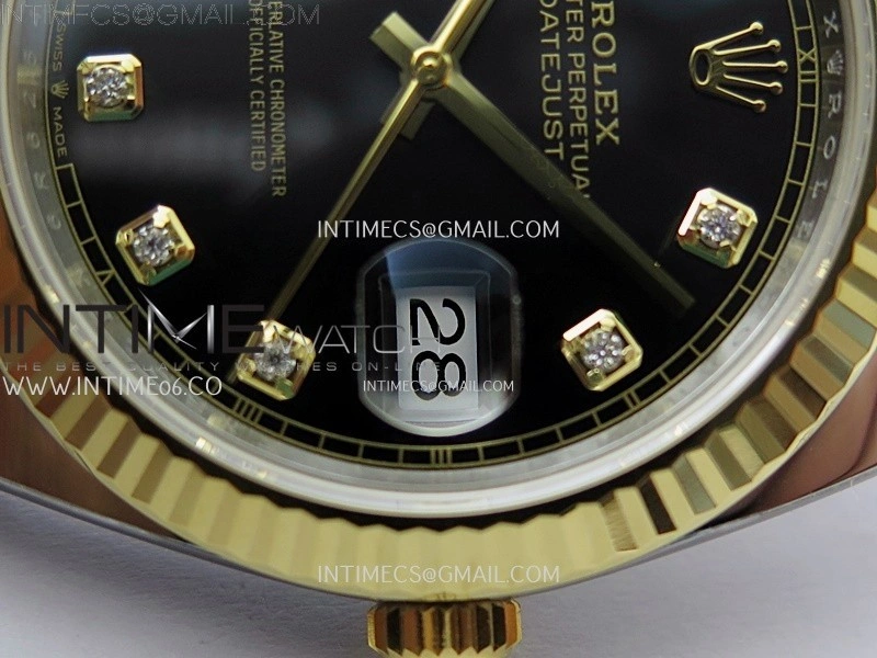 DateJust 41mm 126333 904 SS YG AR+F 1:1 Black Dial Diamond Markers On SS YG Jubilee Bracelet DD3235 V2
