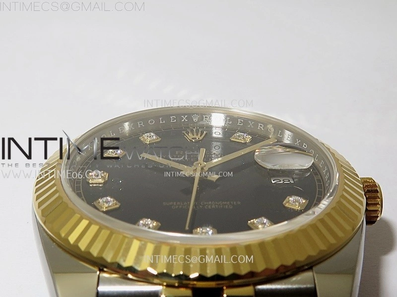 DateJust 41mm 126333 904 SS YG AR+F 1:1 Black Dial Diamond Markers On SS YG Jubilee Bracelet DD3235 V2