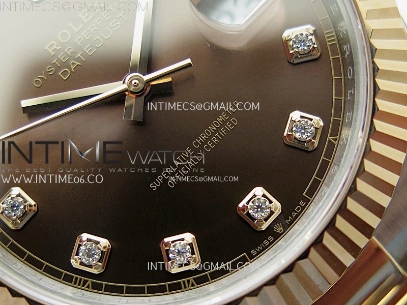 DateJust 41mm 126331 904 SS RG AR+F 1:1 Brown Dial Diamond Markers On SS RG Oyster Bracelet DD3235 V2