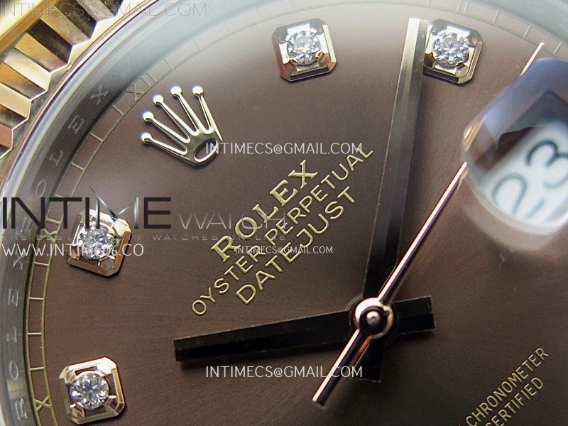 DateJust 41mm 126331 904 SS RG AR+F 1:1 Brown Dial Diamond Markers On SS RG Oyster Bracelet DD3235 V2