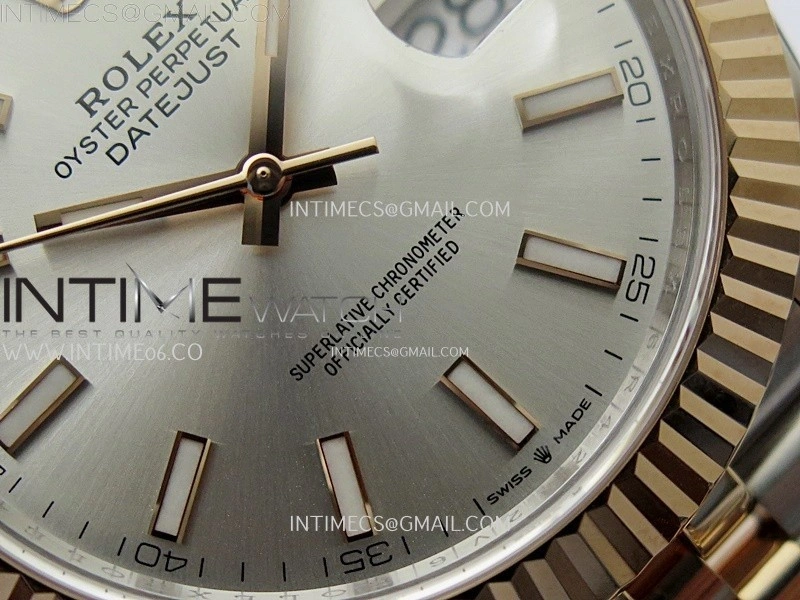 DateJust 41mm 126331 904 SS RG AR+F 1:1 Silver Dial Stick Markers On SS RG Jubilee Bracelet DD3235 V2