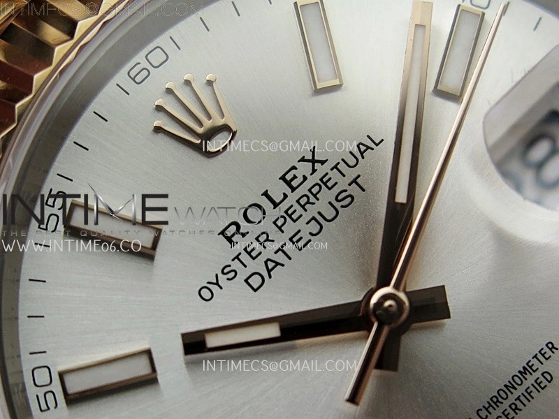 DateJust 41mm 126331 904 SS RG AR+F 1:1 Silver Dial Stick Markers On SS RG Jubilee Bracelet DD3235 V2