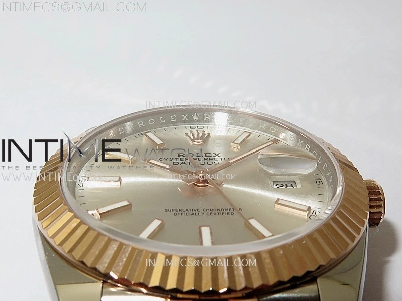 DateJust 41mm 126331 904 SS RG AR+F 1:1 Silver Dial Stick Markers On SS RG Jubilee Bracelet DD3235 V2