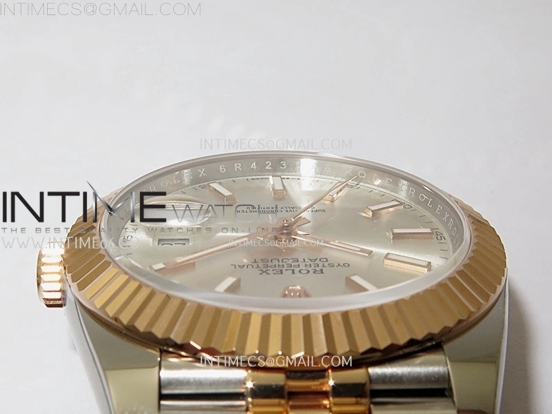 DateJust 41mm 126331 904 SS RG AR+F 1:1 Silver Dial Stick Markers On SS RG Jubilee Bracelet DD3235 V2