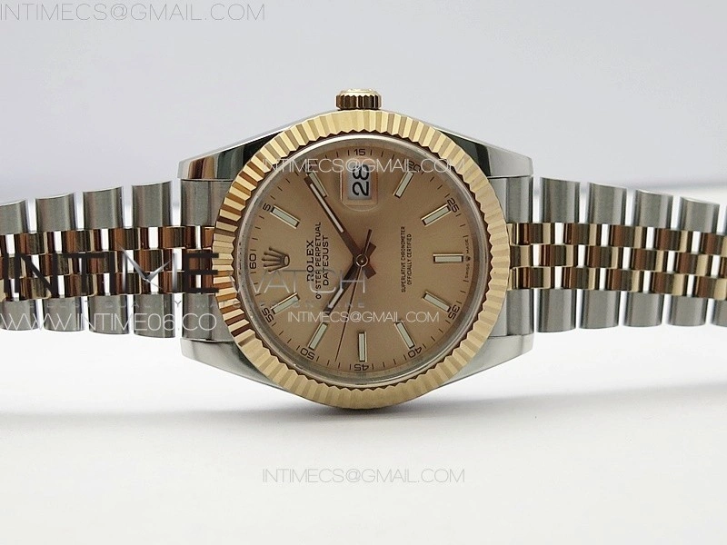 DateJust 41 126331 904L SS RG GMF 1:1 Best Edition Champagne Gold Dial On Jubilee Bracelet VR3235