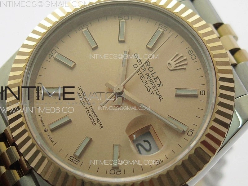 DateJust 41 126331 904L SS RG GMF 1:1 Best Edition Champagne Gold Dial On Jubilee Bracelet VR3235