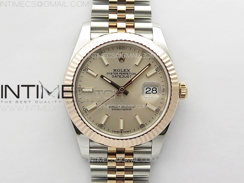 DateJust 41 126331 904L SS RG VSF 1:1 Best Edition Champagne Gold Dial on Jubilee Bracelet VS3235
