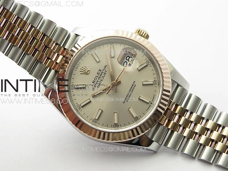 DateJust 41 126331 904L SS RG VSF 1:1 Best Edition Champagne Gold Dial on Jubilee Bracelet VS3235