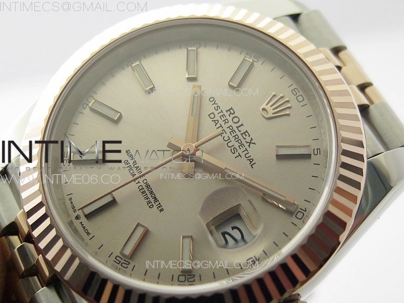 DateJust 41 126331 904L SS RG VSF 1:1 Best Edition Champagne Gold Dial on Jubilee Bracelet VS3235