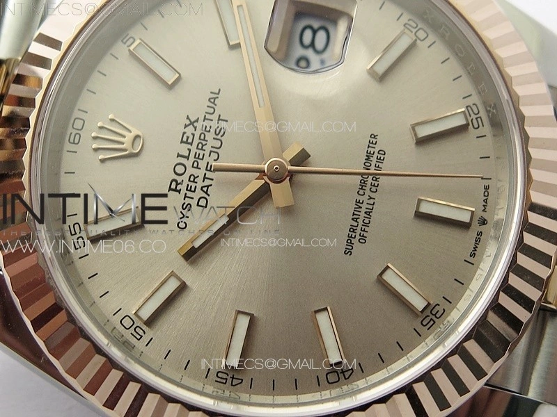 DateJust 41 126331 904L SS RG VSF 1:1 Best Edition Champagne Gold Dial on Jubilee Bracelet VS3235