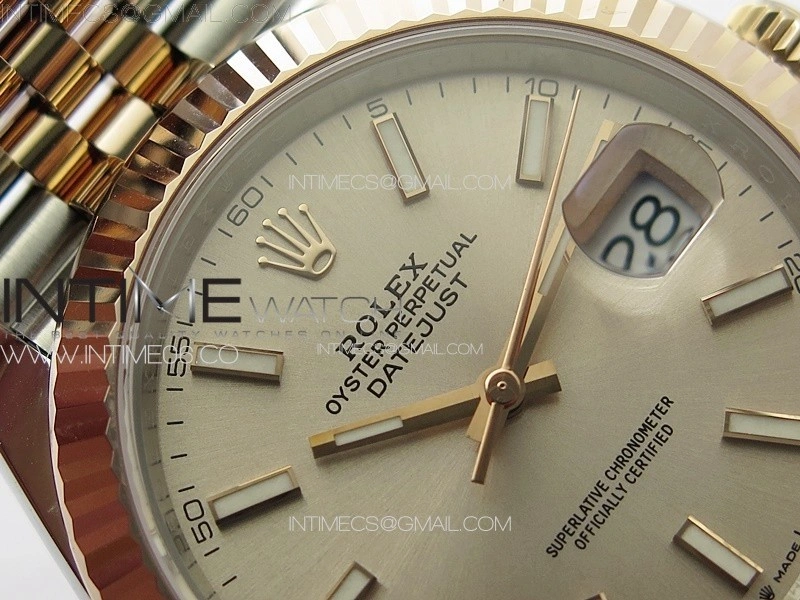 DateJust 41 126331 904L SS RG VSF 1:1 Best Edition Champagne Gold Dial on Jubilee Bracelet VS3235