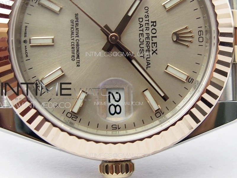 DateJust 41 126331 904L SS RG VSF 1:1 Best Edition Champagne Gold Dial on Jubilee Bracelet VS3235