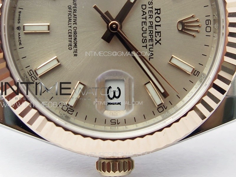 DateJust 41 126331 904L SS RG VSF 1:1 Best Edition Champagne Gold Dial on Jubilee Bracelet VS3235