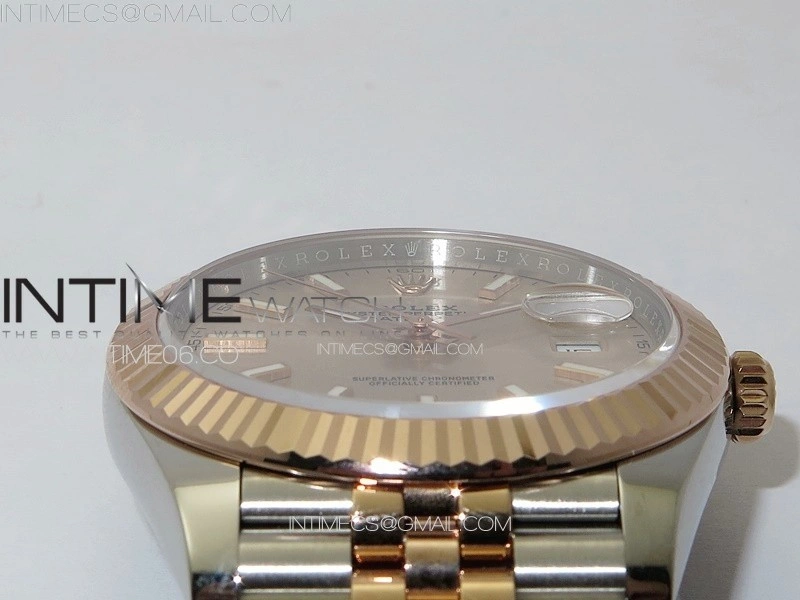 DateJust 41 126331 904L SS RG VSF 1:1 Best Edition Champagne Gold Dial on Jubilee Bracelet VS3235