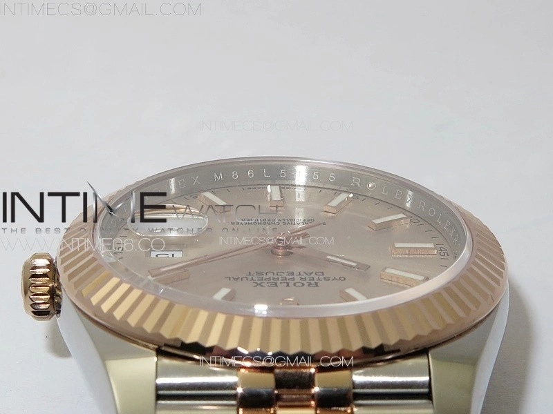 DateJust 41 126331 904L SS RG VSF 1:1 Best Edition Champagne Gold Dial on Jubilee Bracelet VS3235