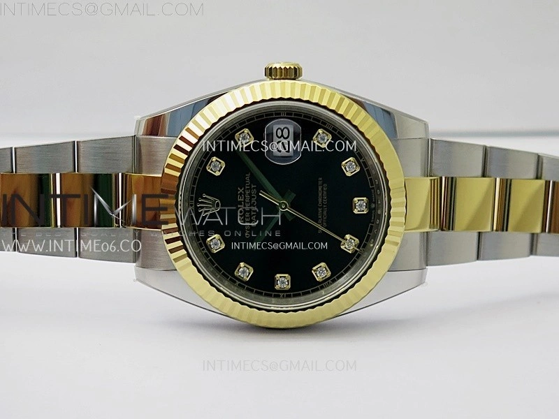 DateJust 41mm 126333 904 SS YG AR+F 1:1 Black Dial Diamond Markers On SS YG Oyster Bracelet DD3235 V2
