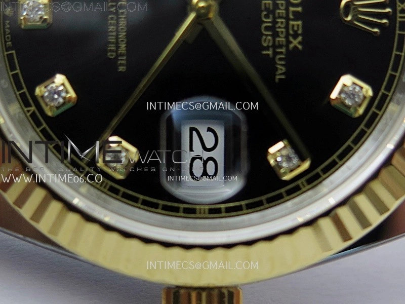 DateJust 41mm 126333 904 SS YG AR+F 1:1 Black Dial Diamond Markers On SS YG Oyster Bracelet DD3235 V2