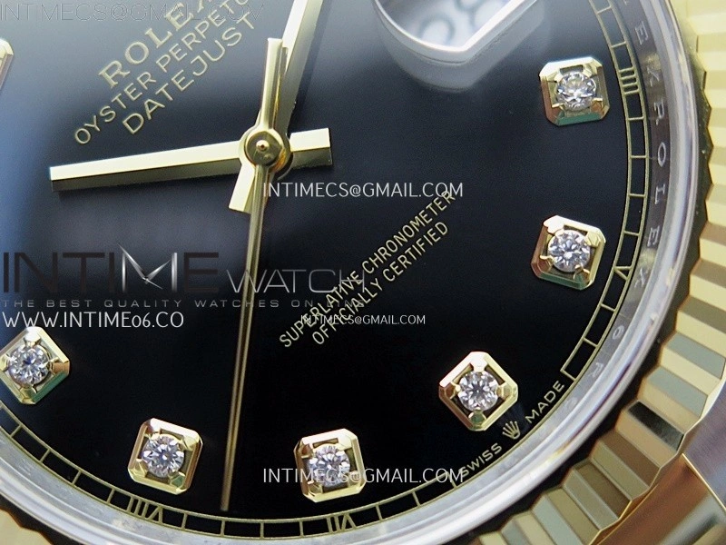 DateJust 41mm 126333 904 SS YG AR+F 1:1 Black Dial Diamond Markers On SS YG Oyster Bracelet DD3235 V2