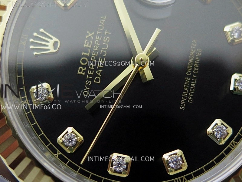 DateJust 41mm 126333 904 SS YG AR+F 1:1 Black Dial Diamond Markers On SS YG Oyster Bracelet DD3235 V2