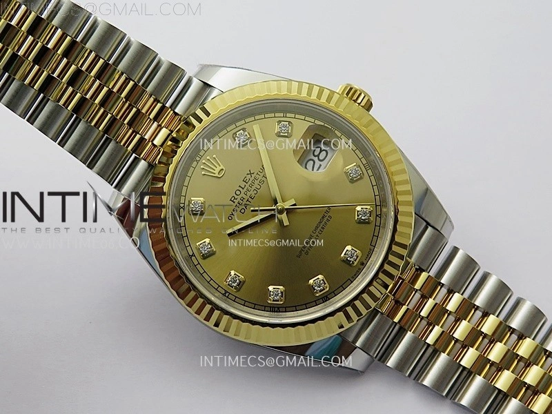 DateJust 41mm 126333 904 SS YG AR+F 1:1 Gold Dial Diamond Markers On SS YG Jubilee Bracelet DD3235 V2