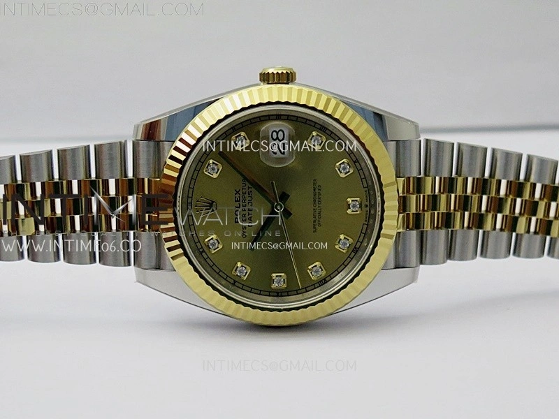 DateJust 41mm 126333 904 SS YG AR+F 1:1 Gold Dial Diamond Markers On SS YG Jubilee Bracelet DD3235 V2