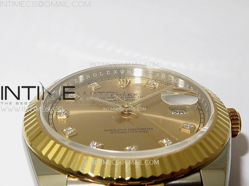 DateJust 41mm 126333 904 SS YG AR+F 1:1 Gold Dial Diamond Markers On SS YG Jubilee Bracelet DD3235 V2