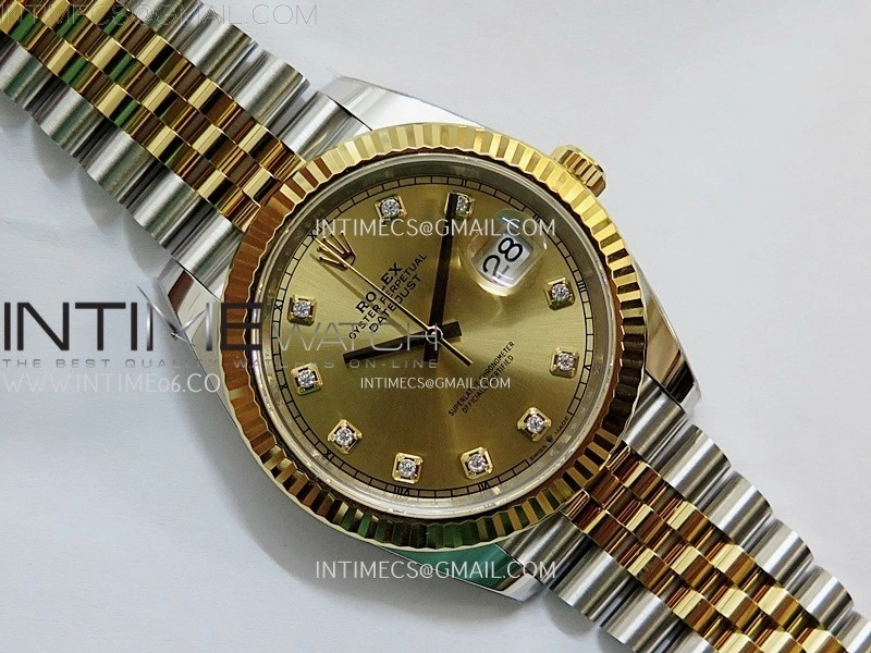 DateJust 41mm 126333 904 SS YG AR+F 1:1 Gold Dial Diamond Markers On SS YG Jubilee Bracelet DD3235 V2