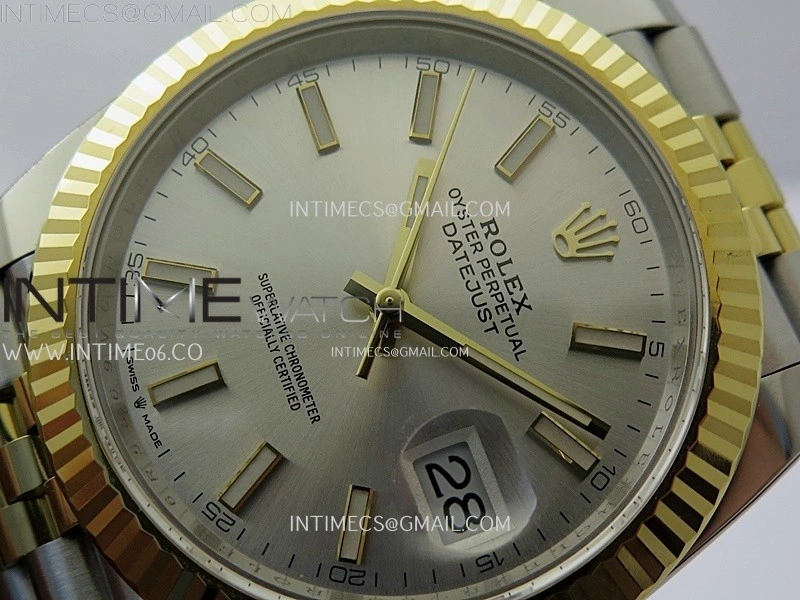 DateJust 41mm 126333 904 SS YG AR+F 1:1 Silver Dial Stick Markers On SS YG Jubilee Bracelet DD3235 V2