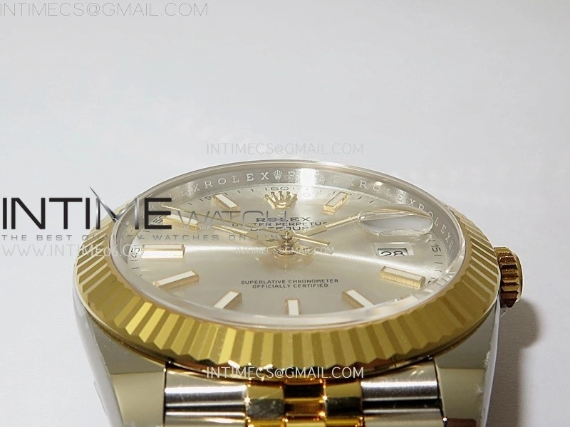 DateJust 41mm 126333 904 SS YG AR+F 1:1 Silver Dial Stick Markers On SS YG Jubilee Bracelet DD3235 V2
