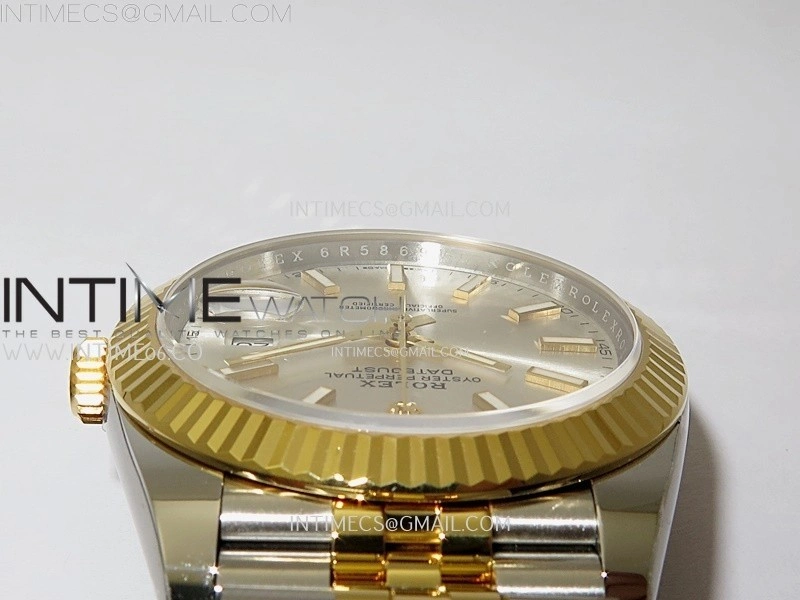 DateJust 41mm 126333 904 SS YG AR+F 1:1 Silver Dial Stick Markers On SS YG Jubilee Bracelet DD3235 V2