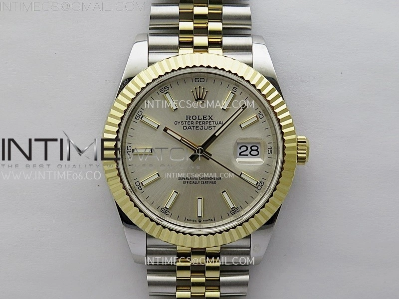 DateJust 126333 904L SS YG JDF 1:1 Best Edition YG Dial Stick Markers on Jubilee SS YG Bracelet
