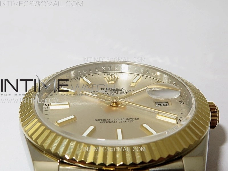DateJust 126333 904L SS YG JDF 1:1 Best Edition YG Dial Stick Markers on Jubilee SS YG Bracelet