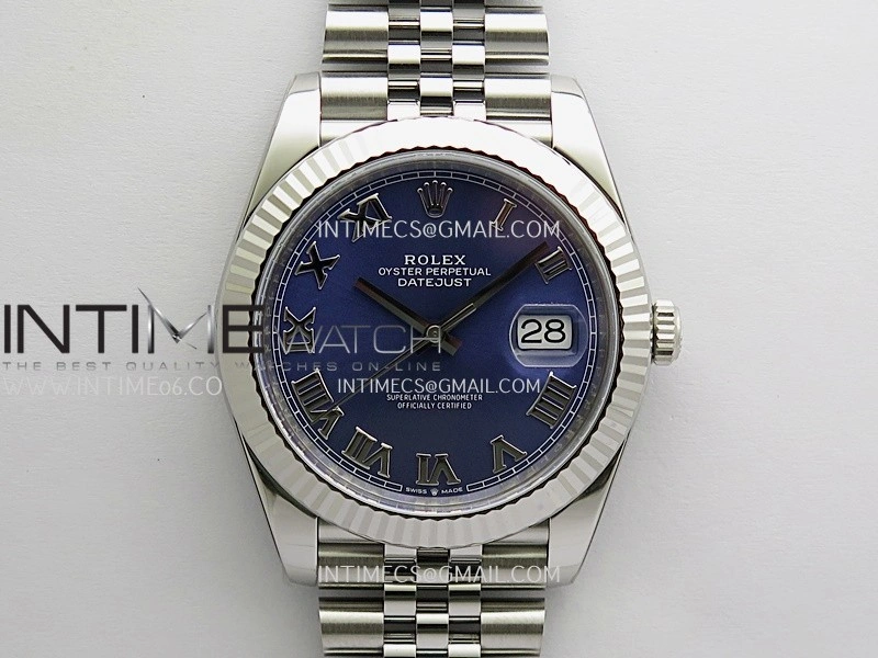 DateJust 41 126334 904L SS VF 1:1 Best Edition Blue Dial Roman Marker On Jubilee Bracelet DD3235