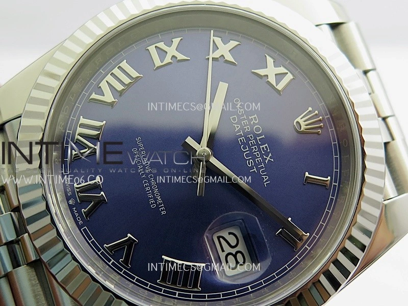DateJust 41 126334 904L SS VF 1:1 Best Edition Blue Dial Roman Marker On Jubilee Bracelet DD3235