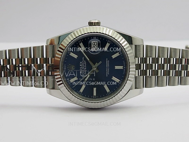 DateJust 41 126334 904L SS VF 1:1 Best Edition Blue Dial Stick Marker On Jubilee Bracelet DD3235