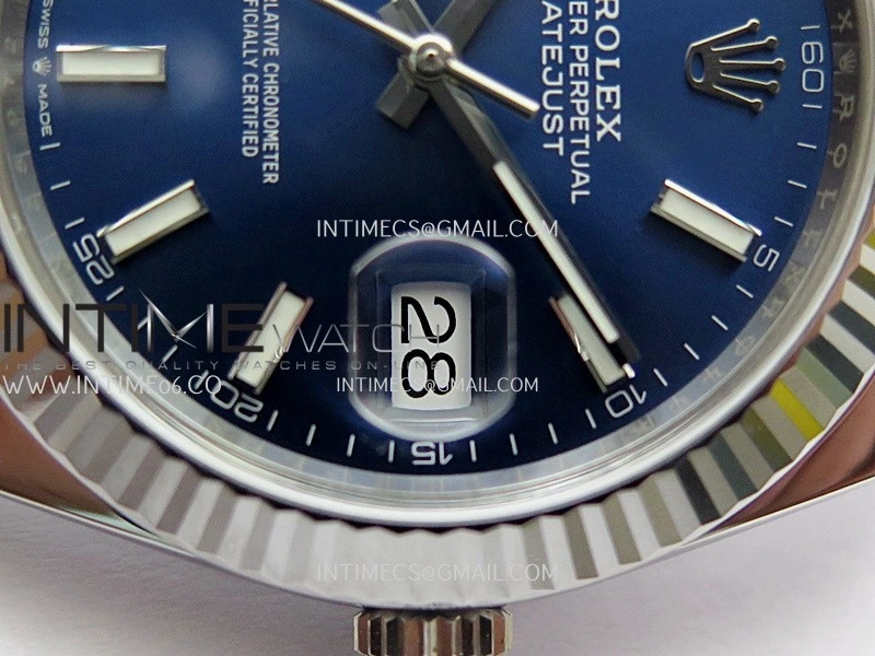 DateJust 41 126334 904L SS VF 1:1 Best Edition Blue Dial Stick Marker On Jubilee Bracelet DD3235