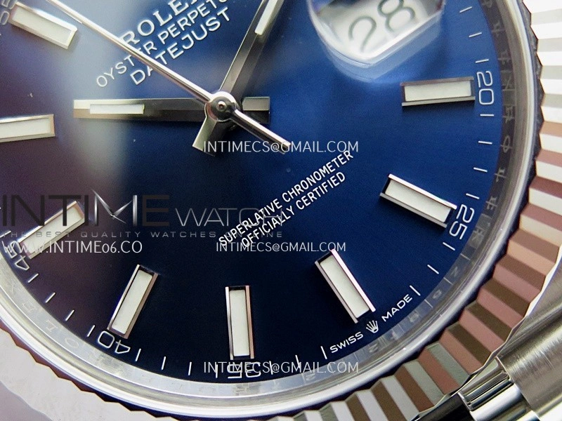 DateJust 41 126334 904L SS VF 1:1 Best Edition Blue Dial Stick Marker On Jubilee Bracelet DD3235