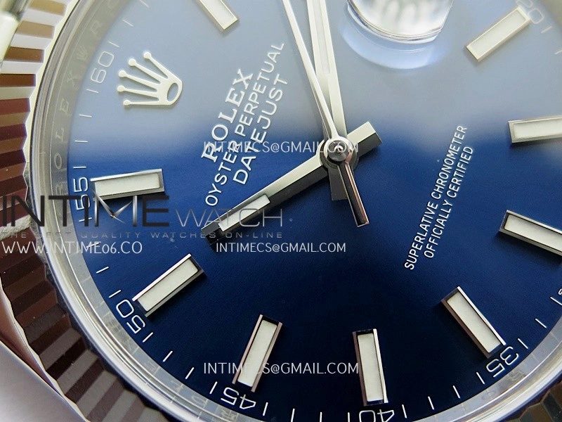 DateJust 41 126334 904L SS VF 1:1 Best Edition Blue Dial Stick Marker On Jubilee Bracelet DD3235