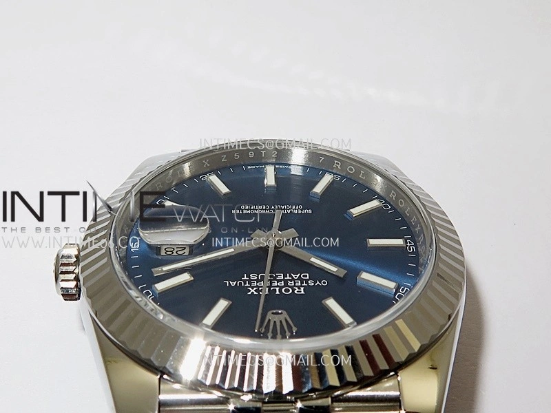 DateJust 41 126334 904L SS VF 1:1 Best Edition Blue Dial Stick Marker On Jubilee Bracelet DD3235