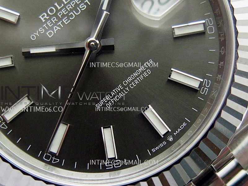 DateJust 41 126334 904L SS VF 1:1 Best Edition Gray Dial Stick Marker On Jubilee Bracelet DD3235