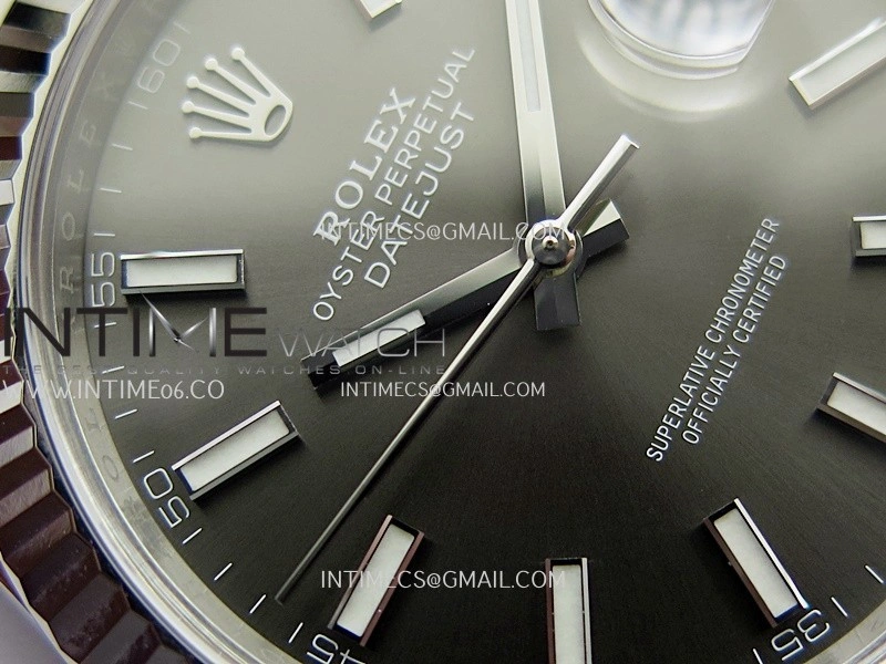 DateJust 41 126334 904L SS VF 1:1 Best Edition Gray Dial Stick Marker On Jubilee Bracelet DD3235