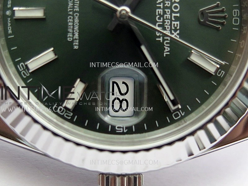 DateJust 41 126334 904L SS VF 1:1 Best Edition Green Dial Stick Marker On Oyster Bracelet DD3235