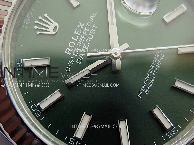 DateJust 41 126334 904L SS VF 1:1 Best Edition Green Dial Stick Marker On Oyster Bracelet DD3235