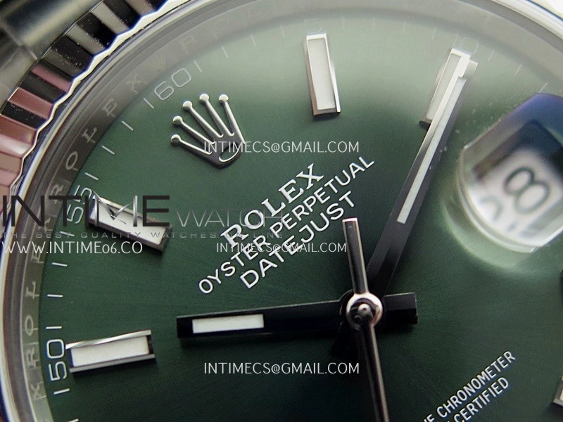 DateJust 41 126334 904L SS VF 1:1 Best Edition Green Dial Stick Marker On Oyster Bracelet DD3235