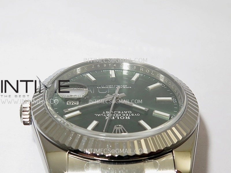 DateJust 41 126334 904L SS VF 1:1 Best Edition Green Dial Stick Marker On Oyster Bracelet DD3235