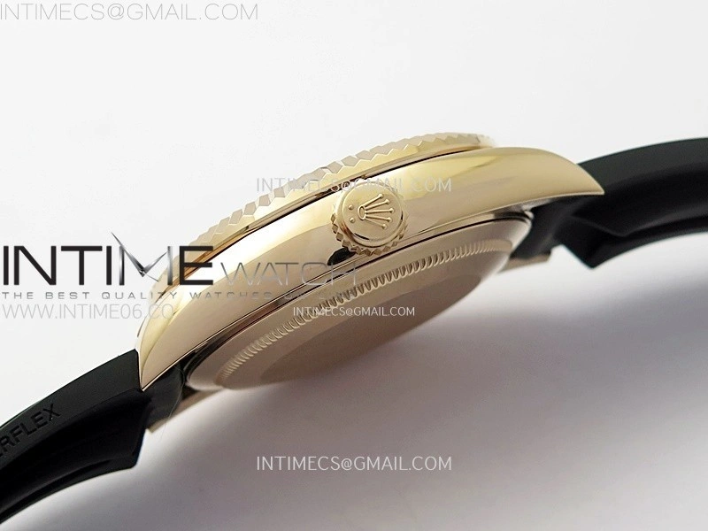 Sky-Dweller 336235 RG Noob 1:1 Best Edition Gray Dial on Black Rubber Strap Asian 23J to 9001
