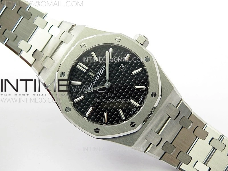 Lady Royal Oak 33mm 67651 SS ZF 1:1 Best Edition Black Textured Dial on SS Bracelet RONDA Quartz