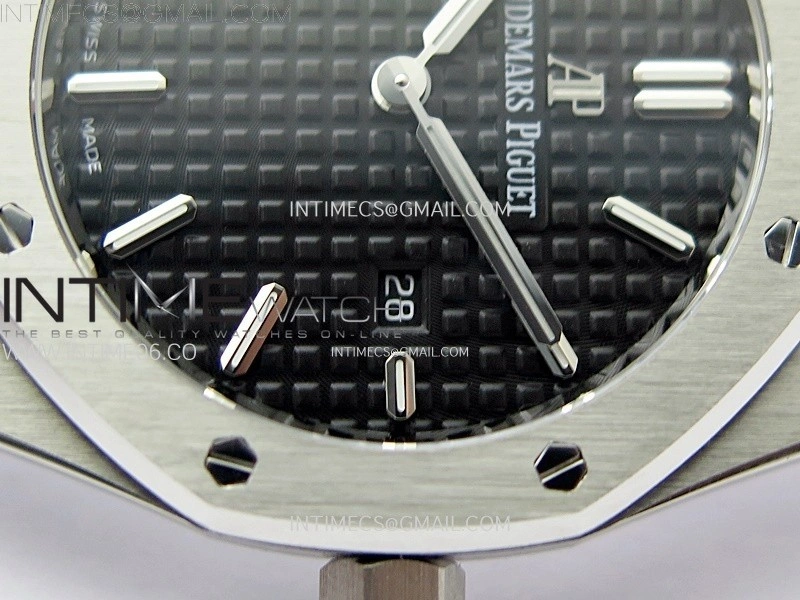 Lady Royal Oak 33mm 67651 SS ZF 1:1 Best Edition Black Textured Dial on SS Bracelet RONDA Quartz