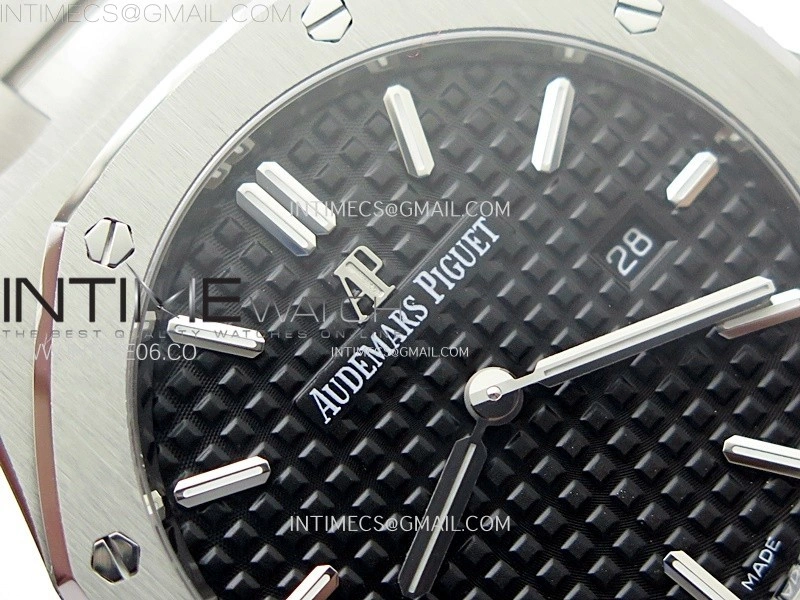 Lady Royal Oak 33mm 67651 SS ZF 1:1 Best Edition Black Textured Dial on SS Bracelet RONDA Quartz